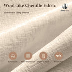 124 Inch Chenille Beige Modular Sectional Sofa With Throw Pillows - VELORA