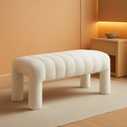 42.5 Inches Boucle Ottoman Bench Footrest Entryway - VELORA