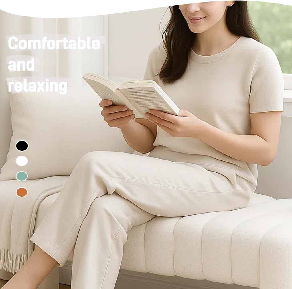 42.5 Inches Boucle Ottoman Bench Footrest Entryway - VELORA