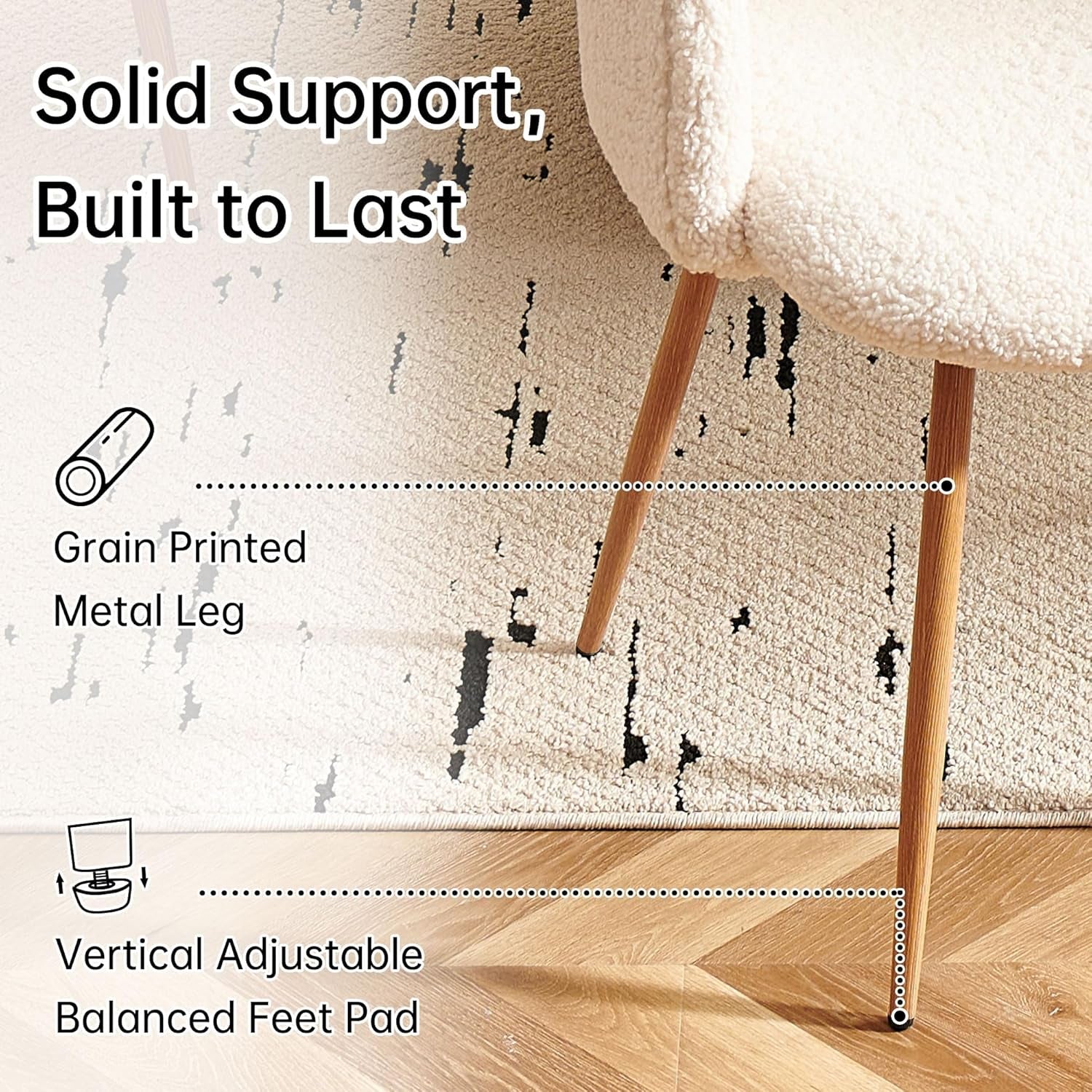 Forty Seven Inch Round Dining Table Oak Finish Chairs - VELORA